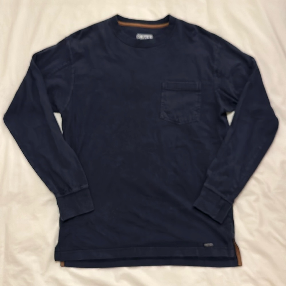 Smith’s Workwear Men’s Long Sleeve Pocket T-shirt (Navy, M)